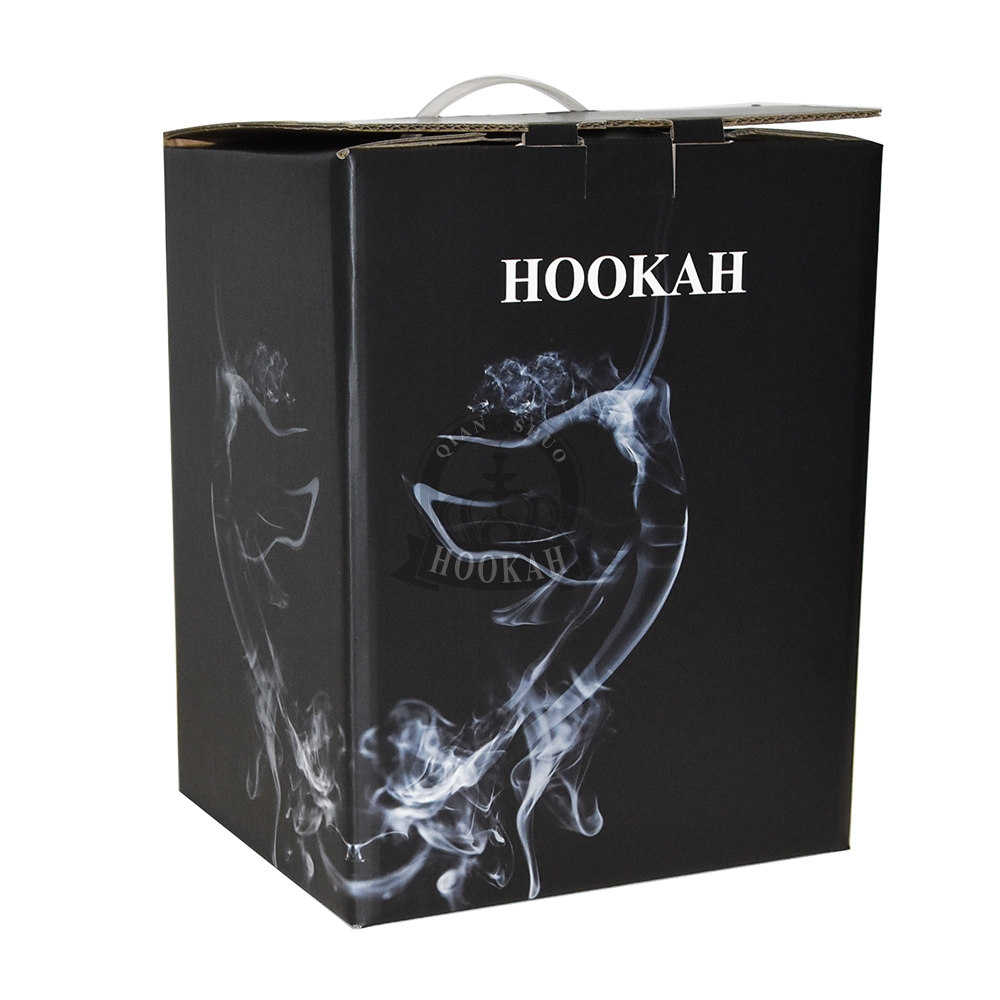 New design Wholesale wooden stem with resin shisha smoking stainless steel luxury glass shisha hookah