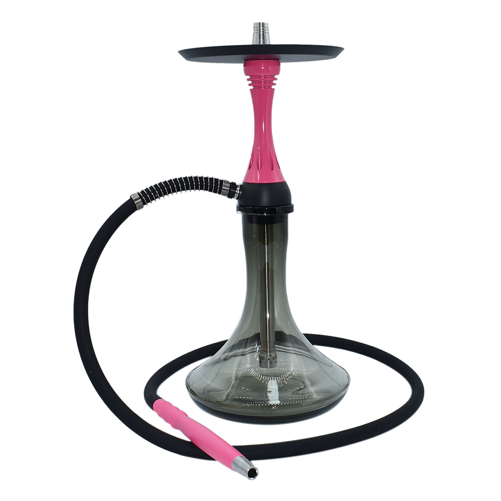 New design Wholesale wooden stem with resin shisha smoking stainless steel luxury glass shisha hookah