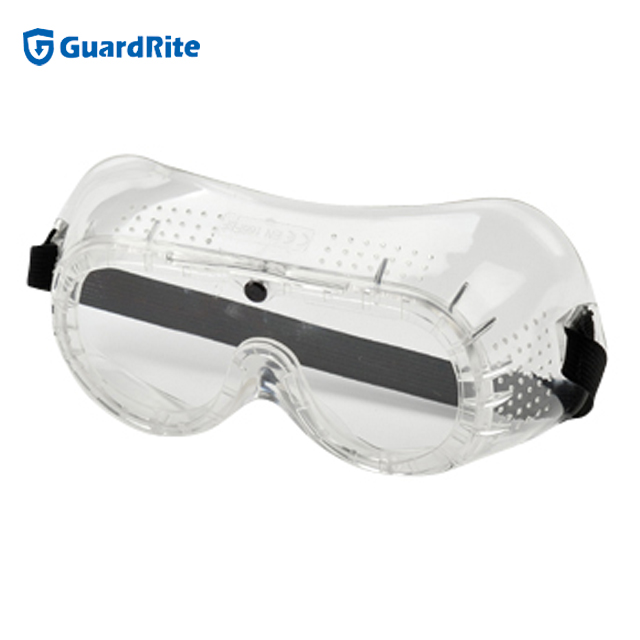 anti-scratch transparent pvc frame seals tightly lab safety goggle